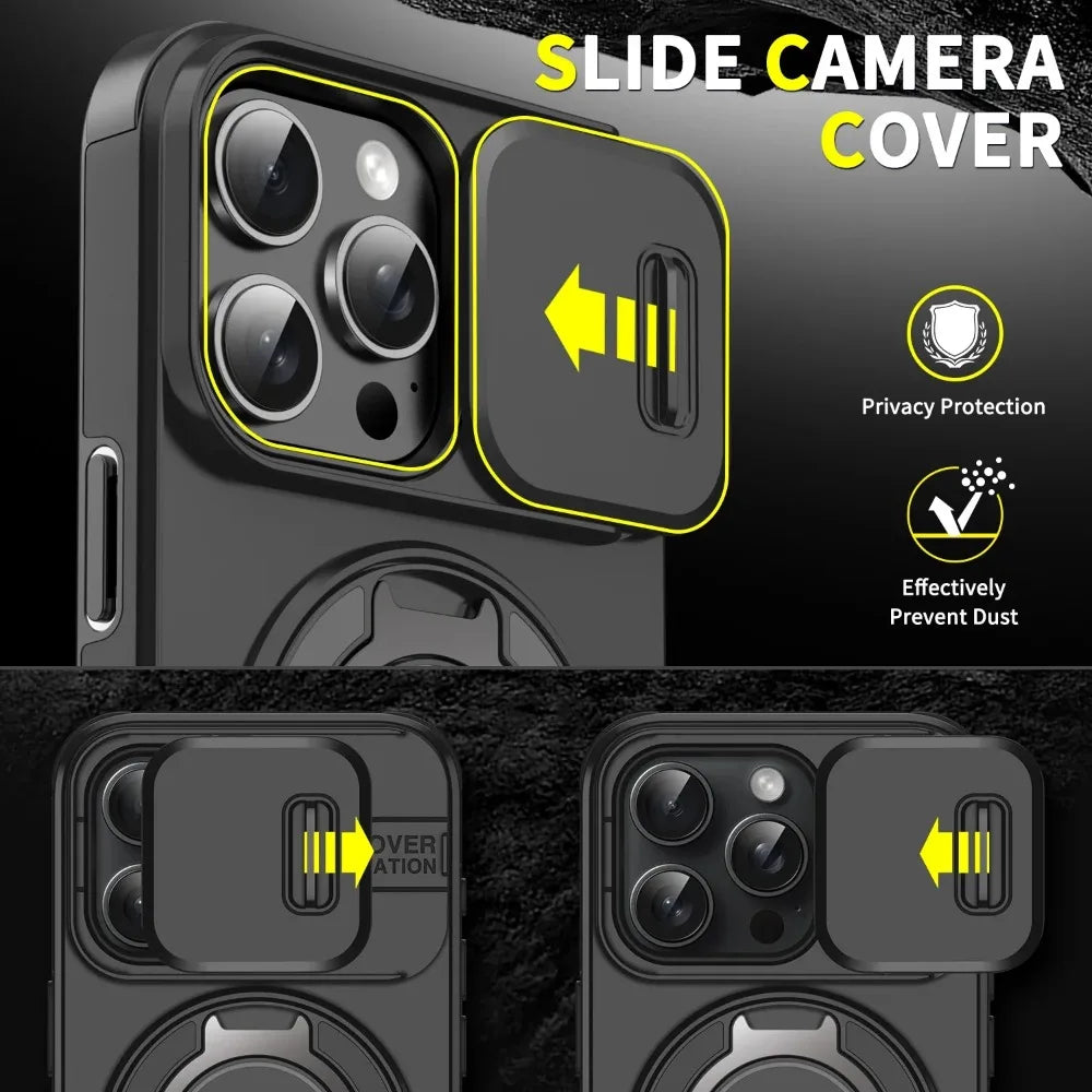 Heavy-Duty Rugged Armor Magnetic Bracket Case