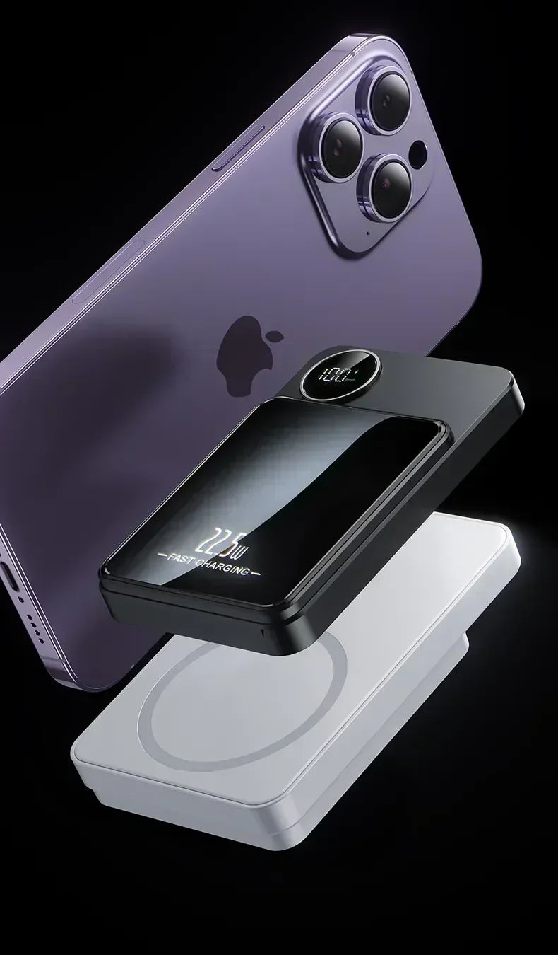 MagSafe Power Bank - 15W Magnetic Wireless Charger with PD Fast Charge
