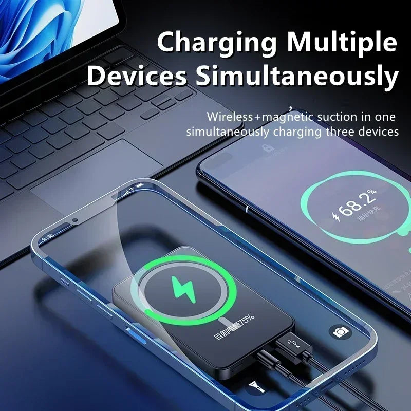 MagSafe Power Bank - 15W Magnetic Wireless Charger with PD Fast Charge