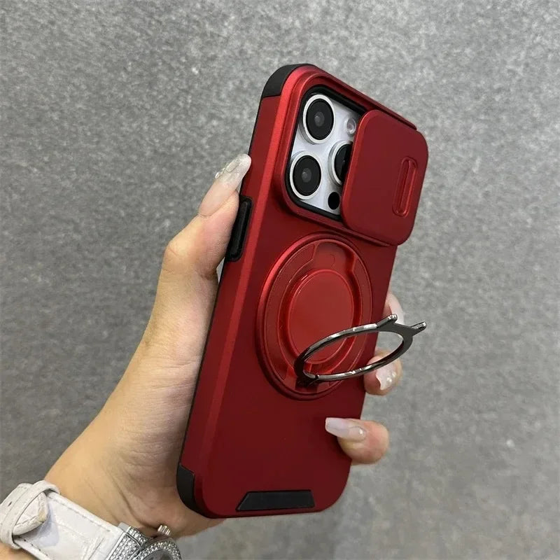 Heavy-Duty Rugged Armor Magnetic Bracket Case