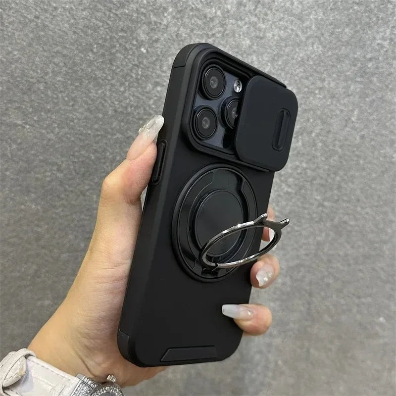Heavy-Duty Rugged Armor Magnetic Bracket Case