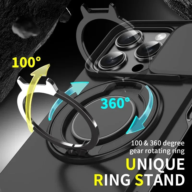 Heavy-Duty Rugged Armor Magnetic Bracket Case