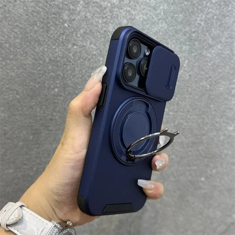 Heavy-Duty Rugged Armor Magnetic Bracket Case