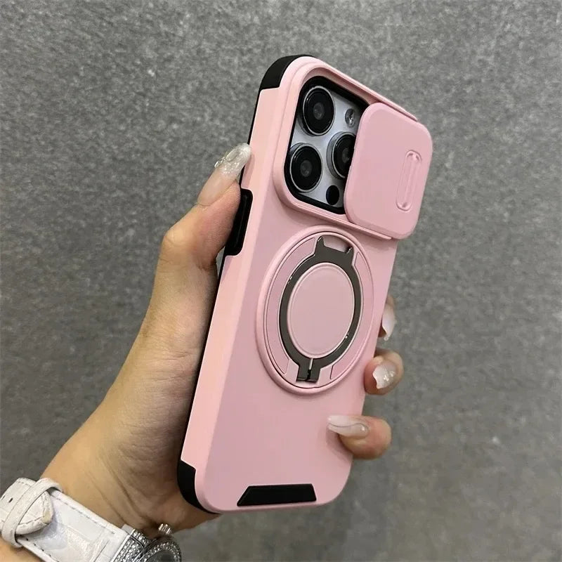 Heavy-Duty Rugged Armor Magnetic Bracket Case